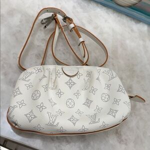 LV Mahina Perforated Leather Crossbody with Tan Trim